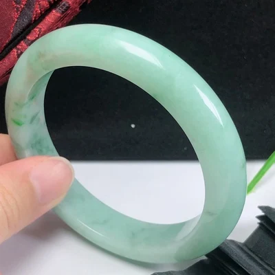 

Natural Light Green Burmese Emerald 54mm-64mm Bracelet Elegant Princess Jewelry Best Gift for Mom and Girlfriend