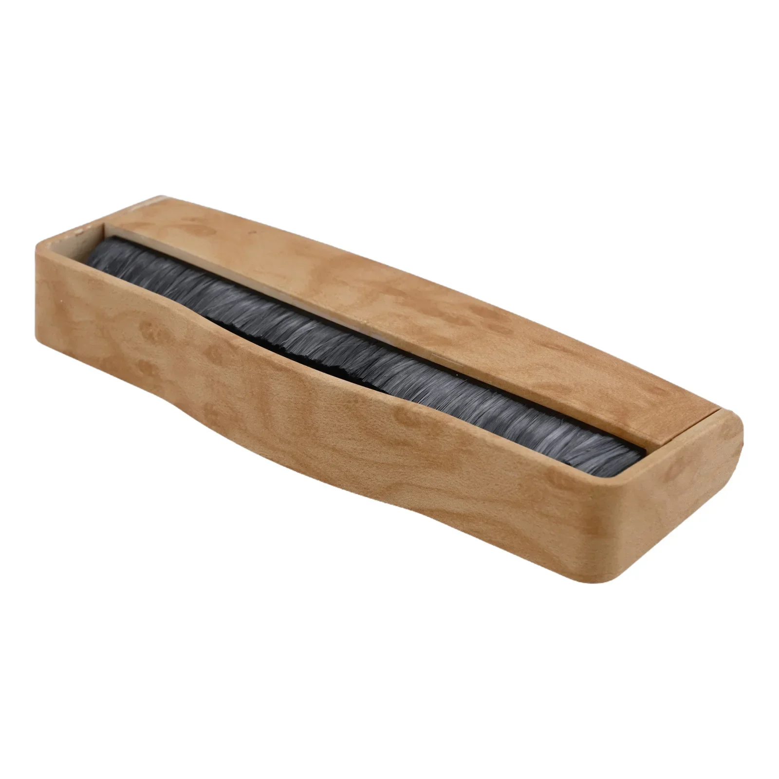 Vinyl Record Player Cleaning Brush Wooden Brush Clean Anti-Static Velvet For CD/LP Turntable Cleaning