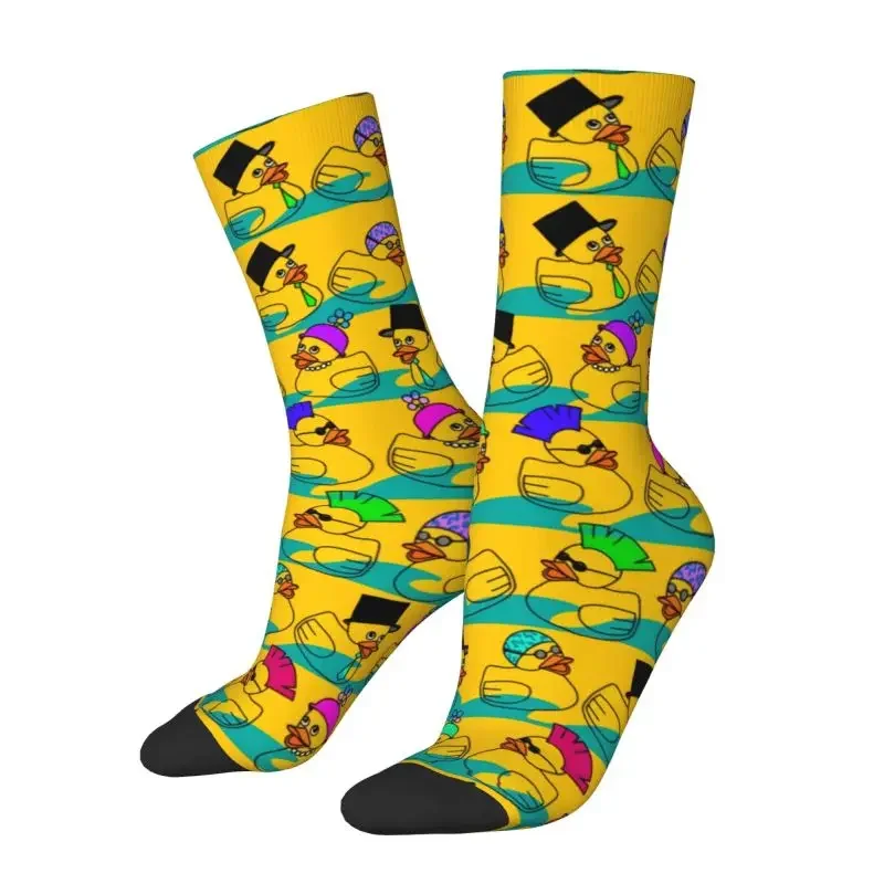 

Cute Cartoon Rubber Ducks Socks Men Women Warm 3D Printing Animal Sports Basketball Socks