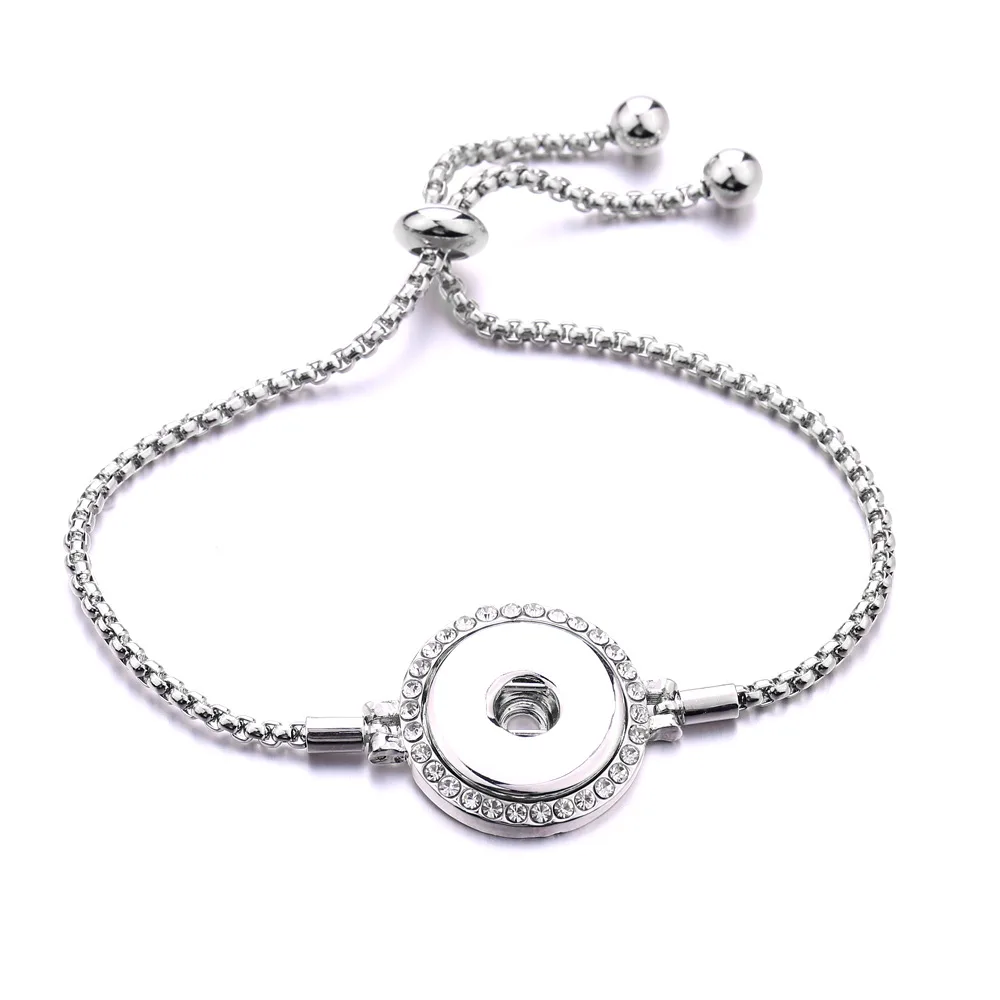 10pcs Vintage Metal Snap Button Bracelet  Women Interchangeable Snap Bracelet DIY Charm Bracelets