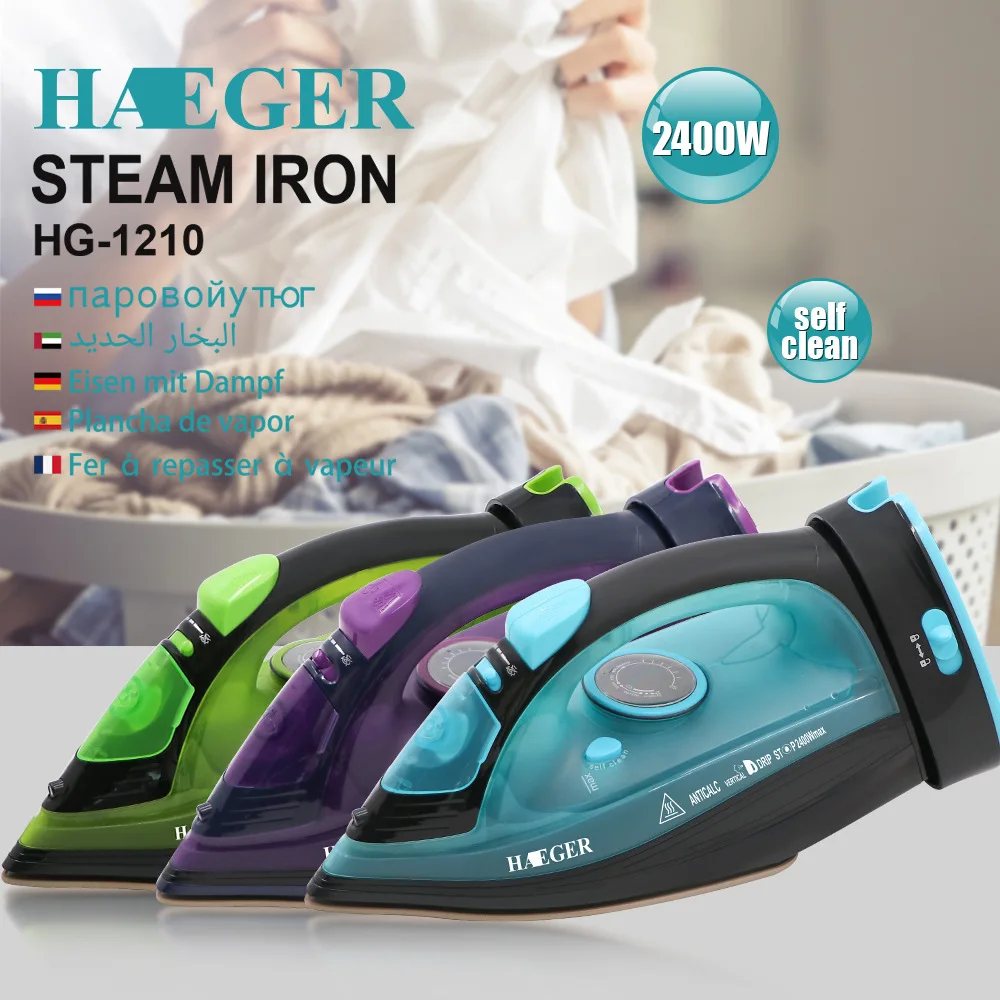 Steam Iron for Clothes,220V 2400W Handheld Electric Iron ,Wireless, Adjustable Temperature,Titanium Infused Ceramic Soleplate 3