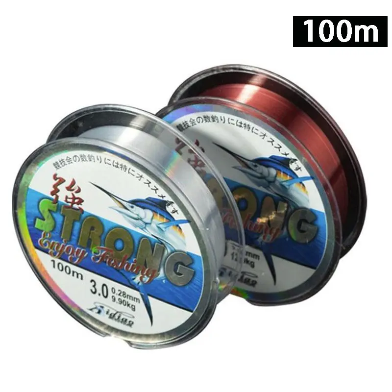 100m 일본 Materia Fluorocarbon 낚시 라인 리더 와이어 낚시 코드 액세서리 Flurocarbone 겨울 로프 ...