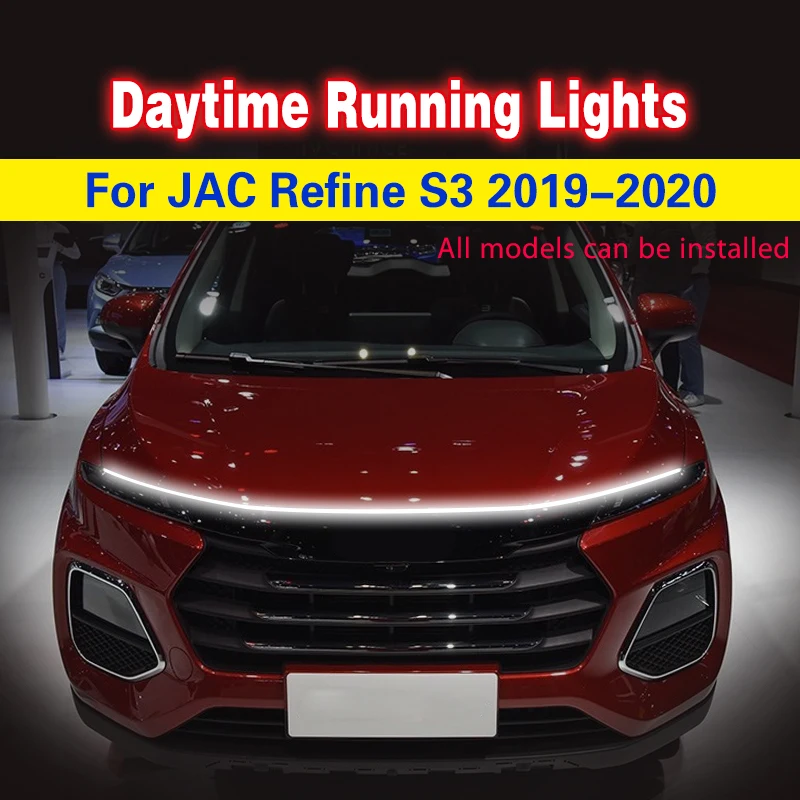 

СВЕТОДИОДНЫЙ DRL для JAC Refine S3 2019 2020, Автомобильные дневные ходовые ранцы, гибкая Водонепроницаемая полоса, автомобильные фары, декоративная окружающая лампа