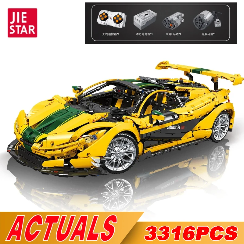 

NEW 91101 3316Pcs High-Tech Moc RC P1 Super Speed Sports Racing Car Model Building Block Brick Toys For Kids Christmas Gifts
