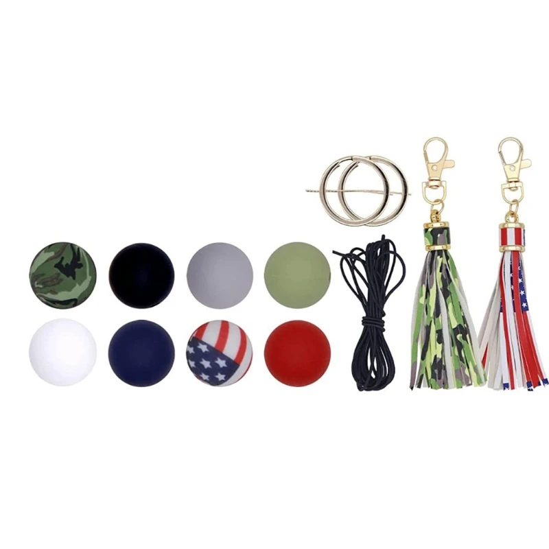 

30Pcs 15mm Silicone Beads Bulk for Keychain Making Assorted Colorful Bead