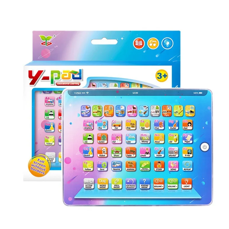 Kids Learning Pad/Tablet Interactive Toddler Toys with Words Numbers Alphabets Music Electronic Educational Toy for Preschool