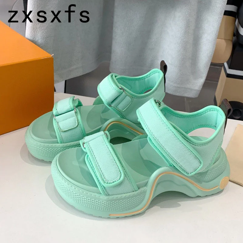 

Designer Platform Brand Women Sandals Thick Sole Flat Casual Beach Shoes For Women Summer Gladiator Sandals Women 2023
