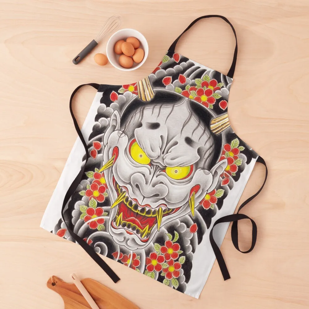 

Goro Majima Hanya tattoo (with flowers) Apron Home Cleaning Kitchen Things Chef Uniform Woman Apron