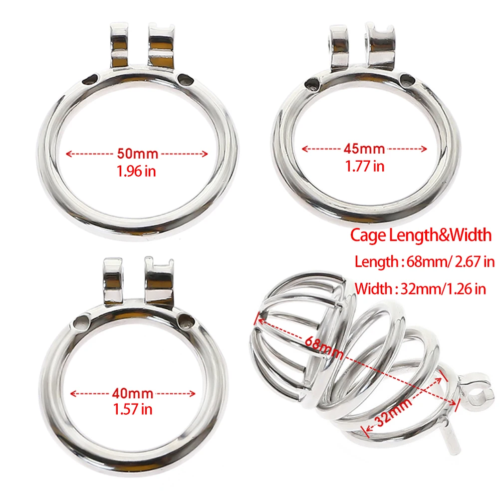 Small Penis Lock Male Stainless Steel Cock Cage Chastity Device Penis Lock Erotic Bondage Husband Loyalty Big Metal Cock Cage sex toys