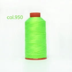 Heavy Duty Nylon Bonded Thread for Leather, Upholstery, Shoes, and Canvas Sewing - 1500 Meters, 0.3MM Thickness (Neon Green 950)
