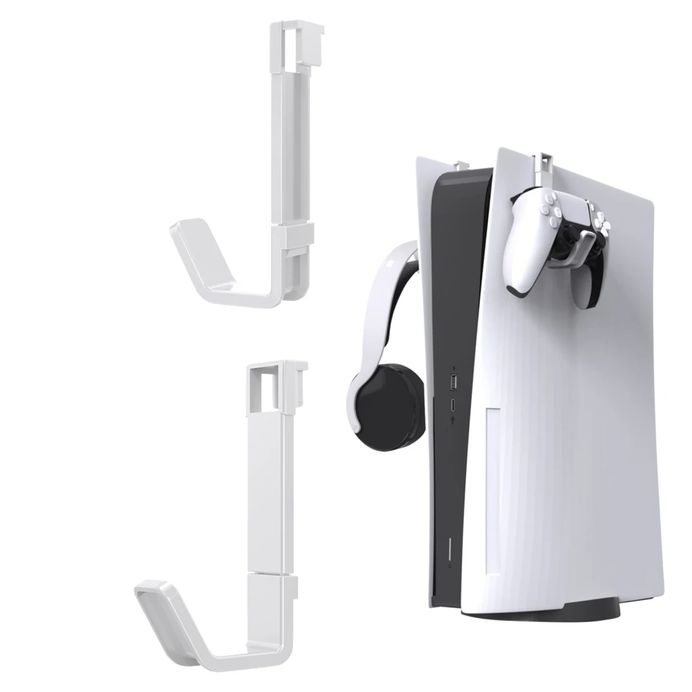 2 Pcs Headphone Hanger Console Gaming Headset Hanging Bracket Storage Rack Compatibile Per Ps5 Slim Controller Headset