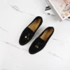 2024GJ Fashion Women's Mule Shoes Comfortable Suede Le Fu Shoes Metal Pendant Anti slip Luxury Brand Driving Shoes Casual Shoes 2