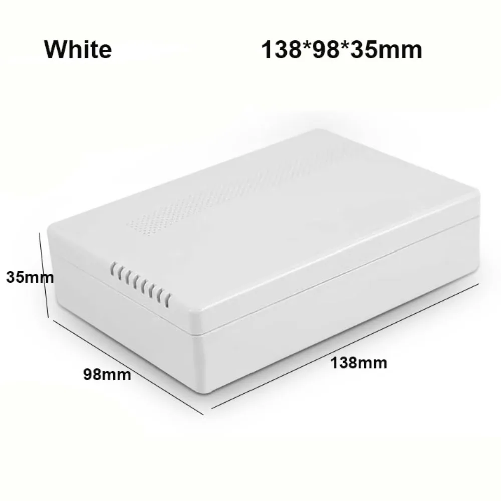Durable Waterproof ABS Plastic Enclosure Box - Multi-Style Electronic Storage Case in White & Black