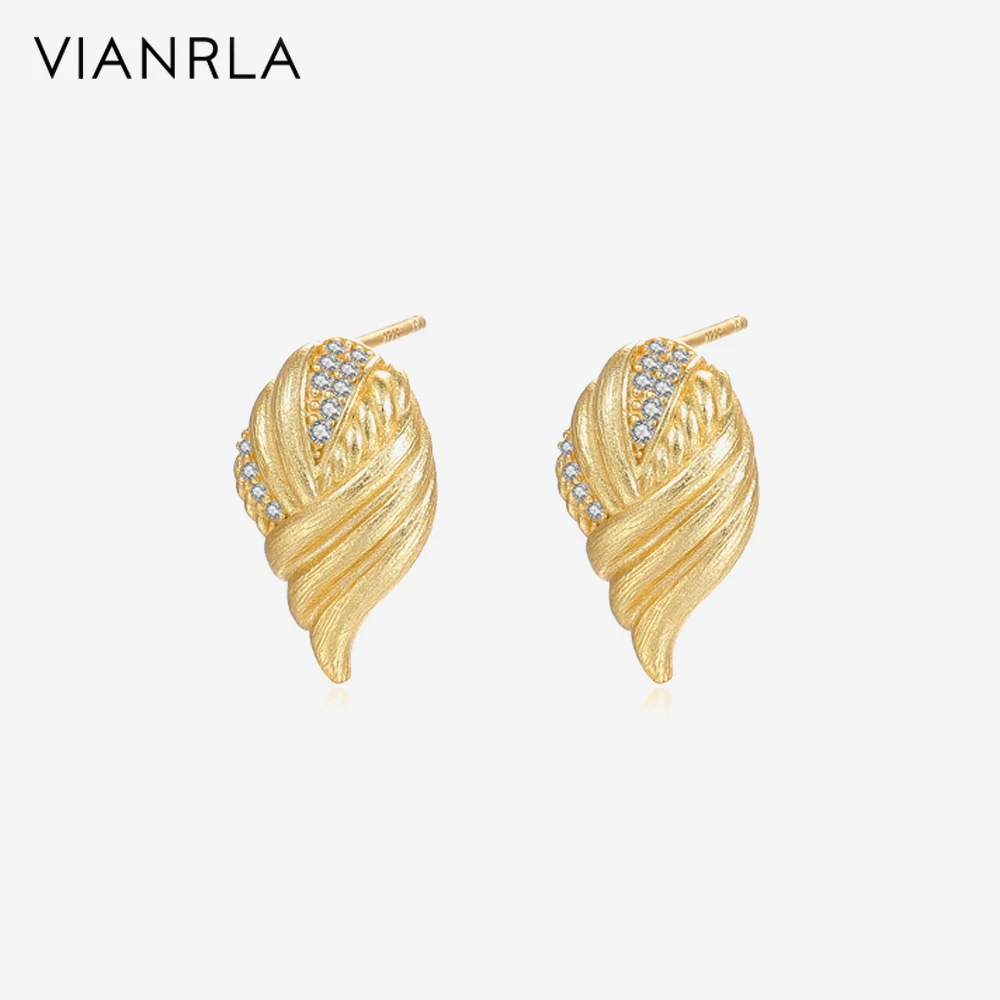 

Серьги VIANRLA из 18-каратного золота, ювелирные изделия из стерлингового серебра 925 пробы, Уникальные Модные женские ювелирные изделия с лазерным логотипом на заказ