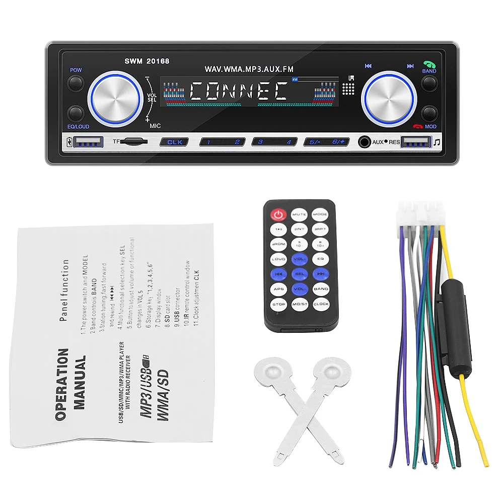 12V In-Dash 1Din Radio Car Bluetooth Autoradio Autoradio Radio Fm Aux Input Ricevitore Tf Usb Car Multimedia