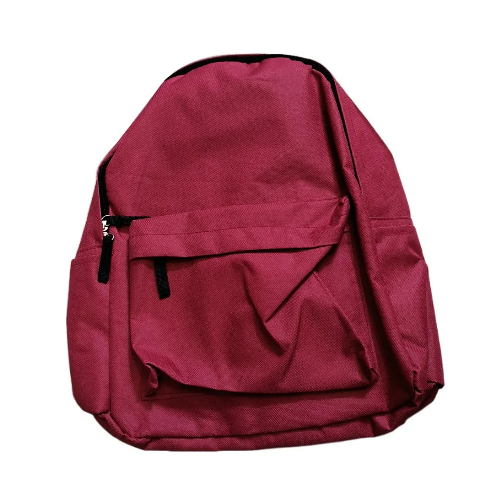 Fashion Large Capacity Student Backpack Nylon Solid Color School Bag Adjustable Straps Casual Travel Bag Outdoor Activities 1