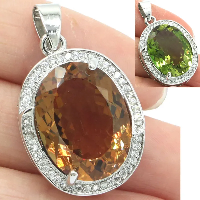 8g Real Customized 925 Solid Sterling Silver  PENDANT Fantastic Changing Zultanitel Alexandrite Topaz Kunzite London Blue CZ Dai
