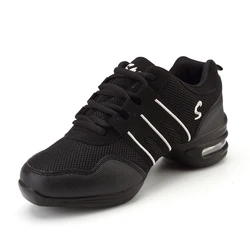Women's Modern Jazz Dance Shoes with Soft Outsole - Stylish & Comfortable Dance Sneakers Wholesale - 1 (Black - Gray)