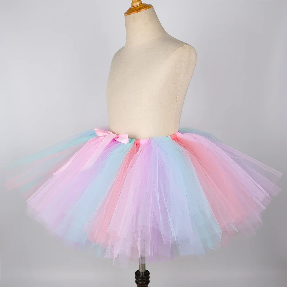 HJTT Girls Unicorn Tutu Skirt Fluffy Toddler Baby Girl Birthday Tutu Outfits Pastel Girls Tulle Skirts Kids Halloween Costume 3