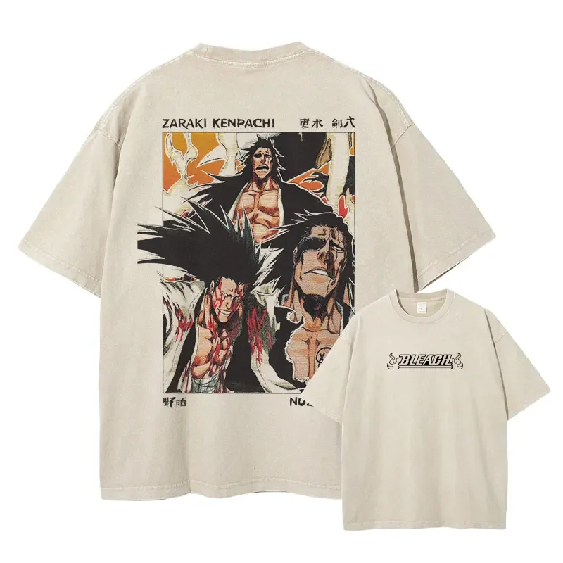 Vintage Anime Washed Oversized T-Shirt - Streetwear Short Sleeve Tee