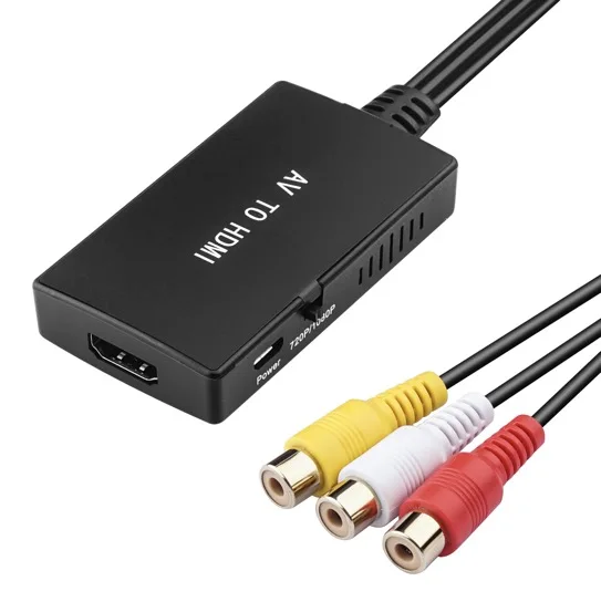 RCA to HDMI-compatible Adapter AV2HDMI-compatible Audio Vdieo Converter Support
