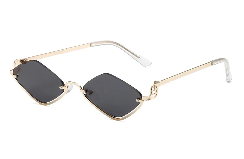 Gafas Transparentes Hombre Gafas De Sol Con Forma De Diamante Para Hombres/ Mujeres, Marco Cuadrilátero De Metal, Gafas De Sol Con Protección UV, Negro Gafas Elegantes Sin Montura