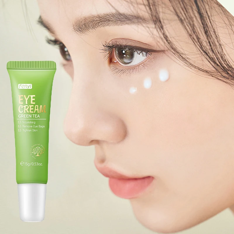 LAIKOU 15g Green Tea Eye Cream Acid Anti-Wrinkle Anti Puffiness Dark Circles Moisturizing Korean Cosmetics Skin Care Products
