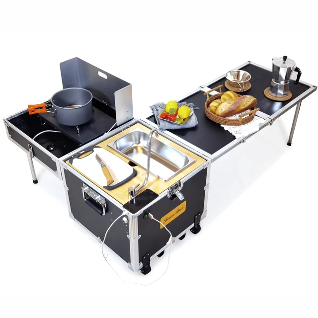 4-7 Person Bulin Outdoor Mobile Kitchen Foldable Gas Stove Desk for Camping  Hiking Picnic Cookware Set with Folding Stool - Price history & Review, AliExpress Seller - Ltour Store