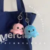 Cute flip change face small octopus pendant schoolbag couple keychain plush charm flip octopus bag accessories couple gift 3