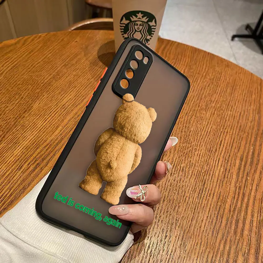Funda mate para Huawei NOVA Y70 10 9 8SE 8 7SE 7I 7 6 5I 4 3I 4G 5G Funda Coque Capa Shell cubierta travieso t-oso de peluche pareja