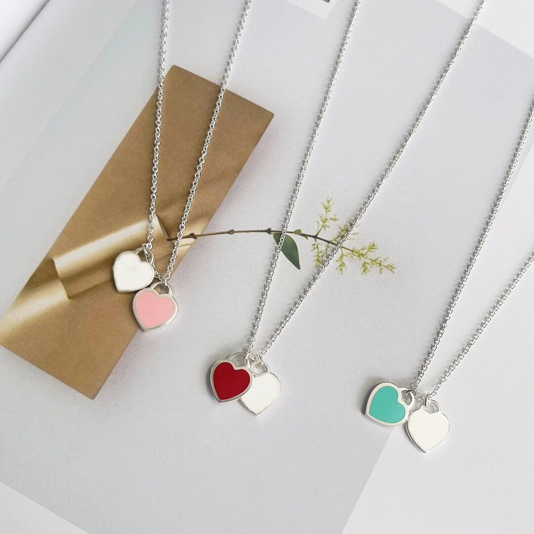 

Women's Classic 925 Sterling Silver Heart shaped Pendant Necklace Confession Proposal Anniversary Gift