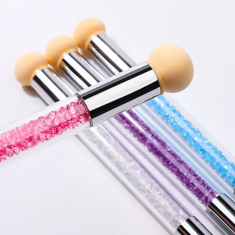 Description Picture 6 of item1/10PCS Double Head Sponges Gradient Shading Nail Art Pen Dotting Brush Rhinestone Handle Painting Tools Nail Brush Manicure