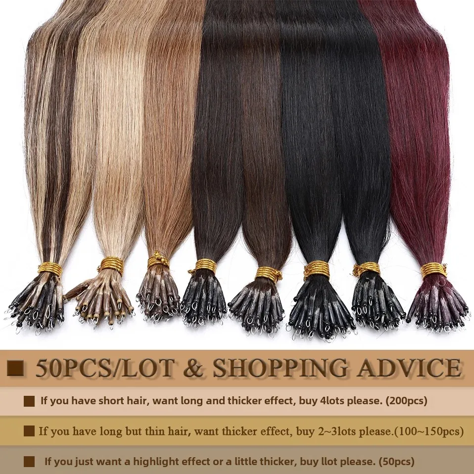 S-noilte 1g/strand 16-24inch 50pcs Straight Natural Blonde Human Hair Extensions