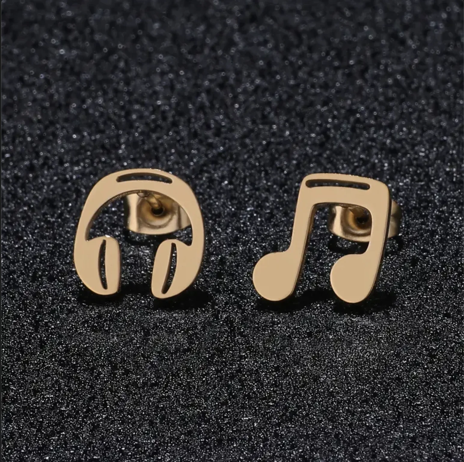 

Женские серьги-гвоздики из нержавеющей стали с золотым покрытием