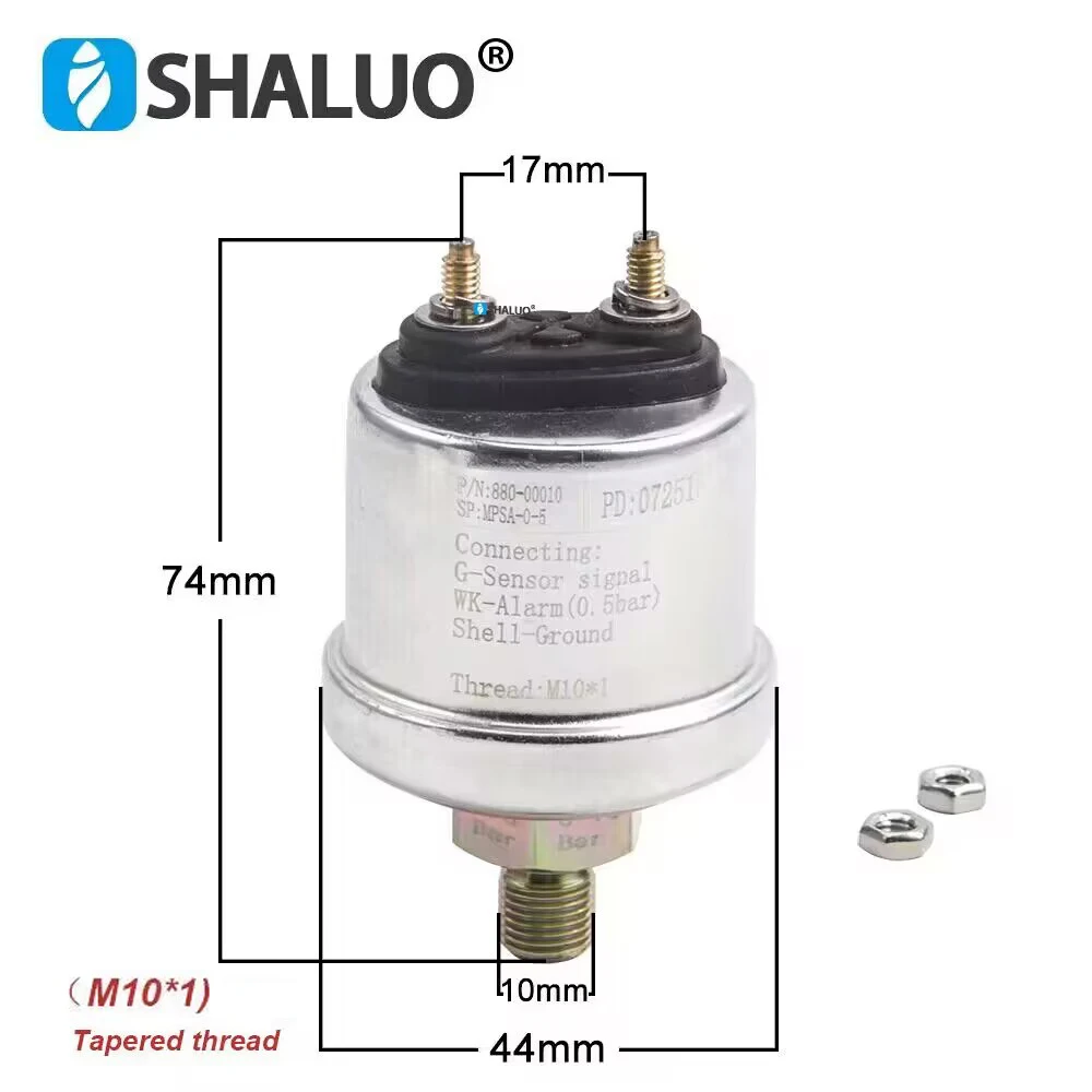 Description Picture 5 of item0-5bar 0-10bar 0 to 10 Bar M10*1 VDO Oil Pressure Sensor Switch Match With VDO Oil Pressure Gauge Diesel Generator Accessories