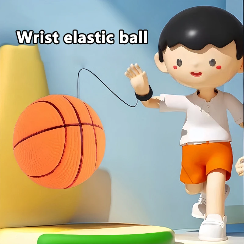 Wrist Return Ball Elasticity Rubber Ball For Wrist Exercise Hand Strengthening Outdoor Indoor Bouncy Wristband Kids Toys