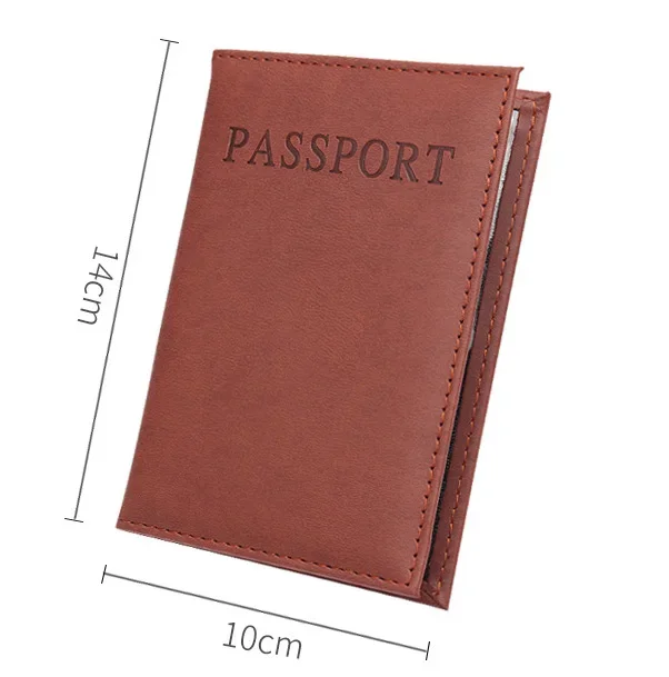 Simple Fashion Passport Cover Thin Slim Travel Passport Holder Wallet Gift PU Leather ID Card Case Unisex