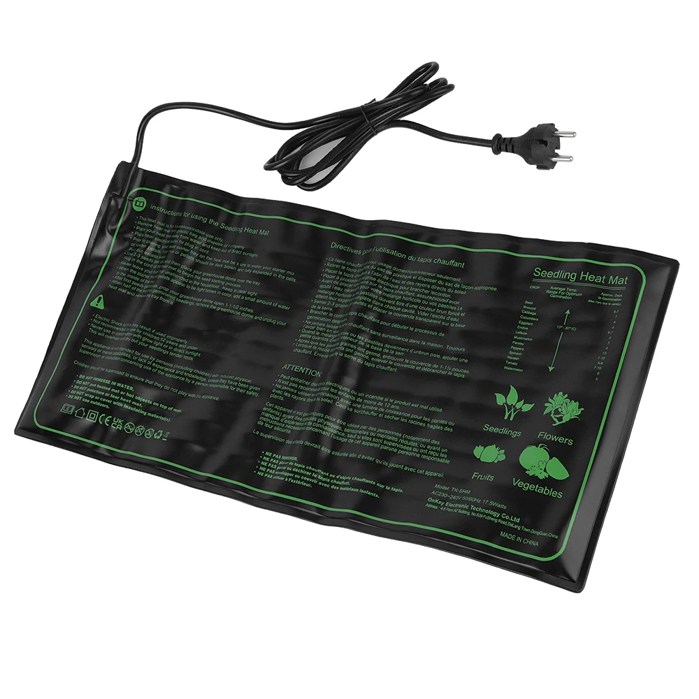 50x25cm Plant Seed Germination Propagation Clone Starter Pad Greenhouse Seedling Heating Mat 220V EU Plug Waterproof seedling heat mat