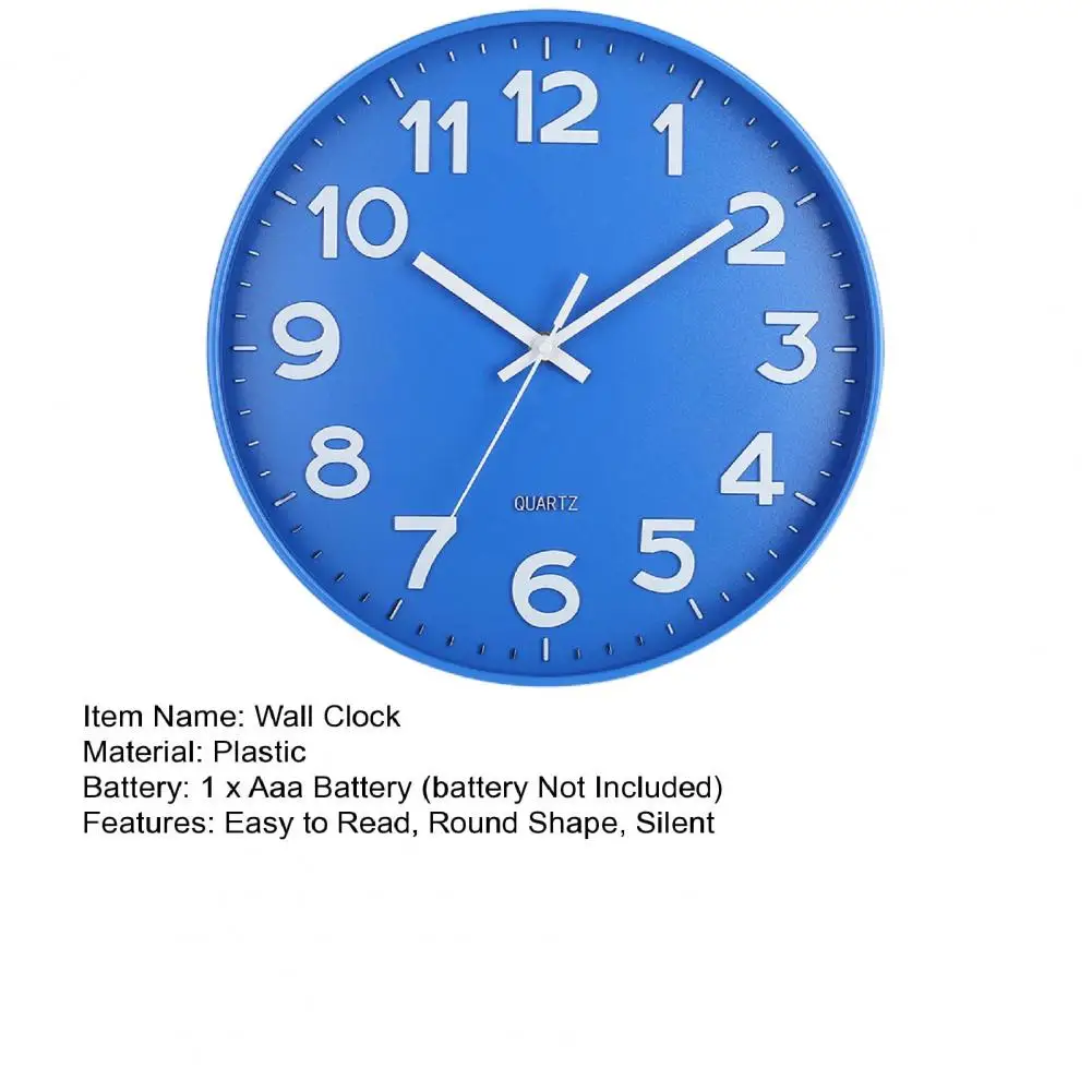 12-Inch Wall Clock High-precision Battery Operated Quartz Clock Wall Art Decoration Analog Decorative For Kitchen Bedroom Home 5