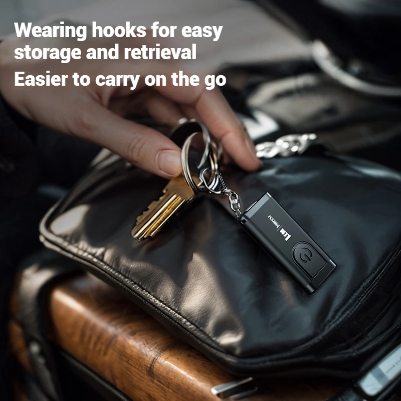 Portable LED Flashlight, Rechargeable & Lightweight with Keychain Clamp