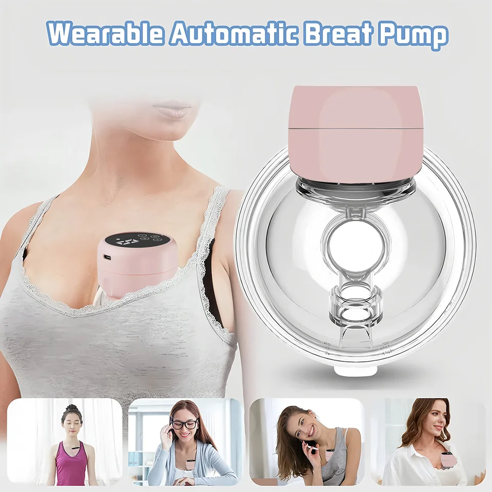 amzwn 1Pcs Smart Electric Pumps Portable Hands Free Wearable Pump Comfort Breast Milk Extractor Collector_voghion.com