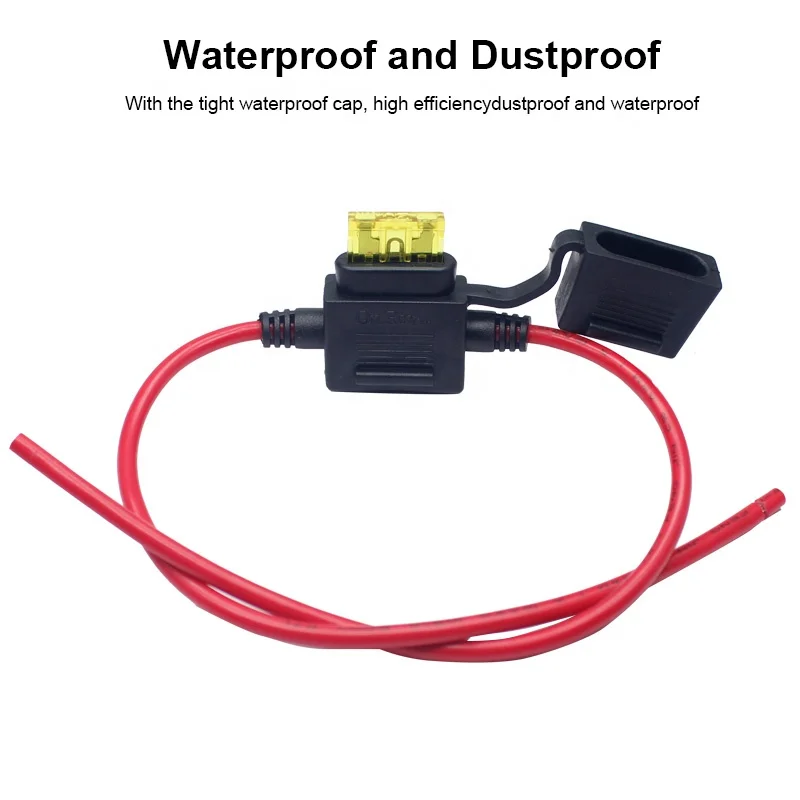 100A 12V 32V MAXI Blade Fuse 6 AWG 8AWG 10AWG 1015 600V Car Maxi Waterproof Fuse Cover Automobile Inline Holder