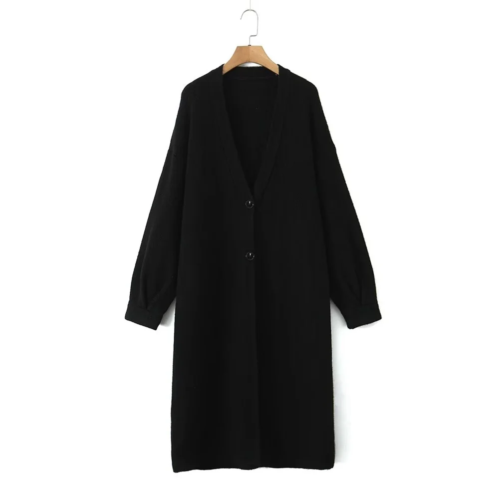Taop&Za Autumn New Product Women's Casual Versatile Thick Long Sleeve Sweater cardigan Long Coat 3