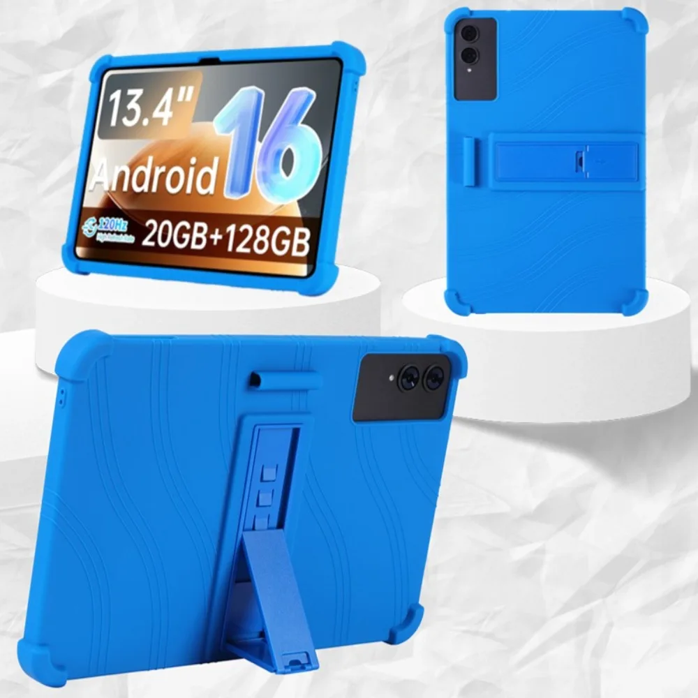 Premium Soft Silicon Tablet Case with Rear Kickstand and Enhanced Durability