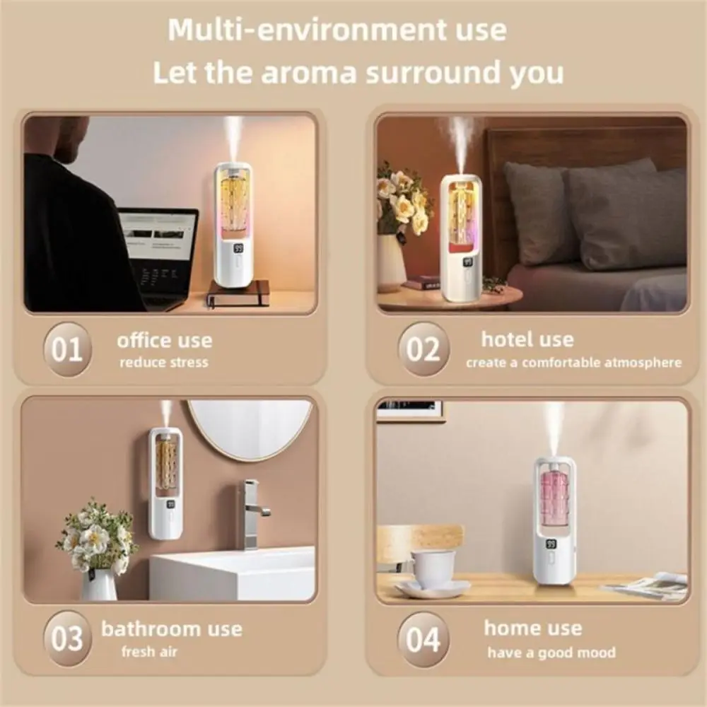 5-gear Aroma Diffuser Fragrance Essential Oil Aromatherapy Machine Timing Air Freshener Colorful Light Living Bedroom Toilet 4