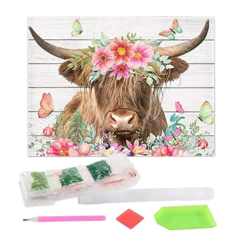 

Картины 5D «сделай сам» для детей и взрослых, с рисунком стразов, украшение с животными и цветами для дома, цветовые аксессуары для творчества, подарки ручной работы