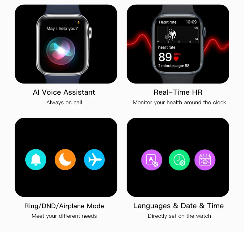 2022 NEW Smartwatch Bluetooth Calls Smart Watch For Men Women Sport Fitness Bracelet Custom Watch Face Sleep Heart Rate Monitor