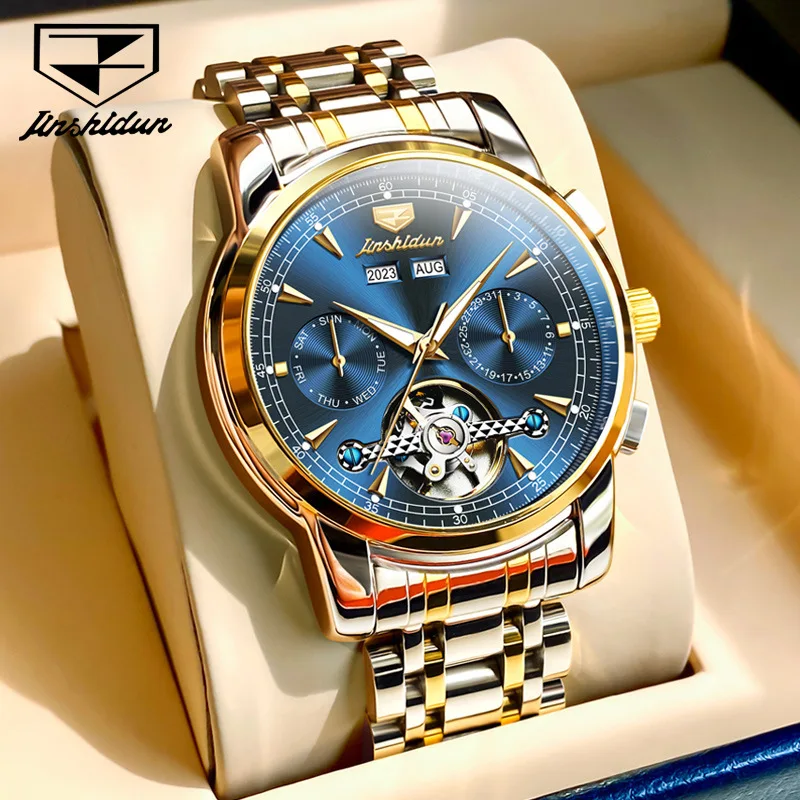 

Jinshidun brand watch multifunctional tourbillon automatic mechanical watch men watch