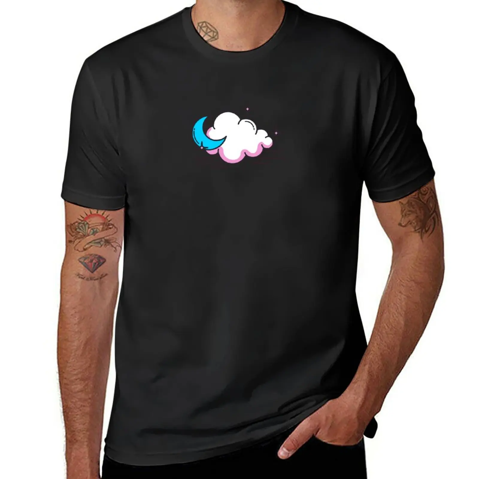 

Subtle Transgender Pride Moon and Cloud T-Shirt shirts graphic tees plus sizes graphics slim fit t shirts for men