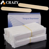 100/50/5pcs Disposable Tattoo Wooden Tongue Depressor Individually Paper Packing for Tattoo Waxing Stick Tattoo Accessories 1